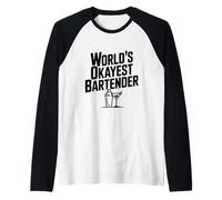 Humour de Barman Le Plus Correct du Monde pour Les Amateurs de Boissons Manche Raglan