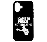 Humour de Boxe I Came to Punch Not Breathe Coque pour iPhone 16