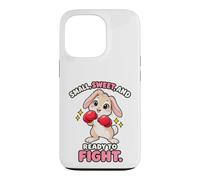 Humour de Boxe Little Sweet Ready to Fight Rabbit Coque pour iPhone 13 Pro