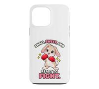 Humour de Boxe Little Sweet Ready to Fight Rabbit Coque pour iPhone 13 Pro Max