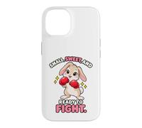 Humour de Boxe Little Sweet Ready to Fight Rabbit Coque pour iPhone 14