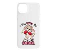 Humour de Boxe Little Sweet Ready to Fight Rabbit Coque pour iPhone 14 Plus
