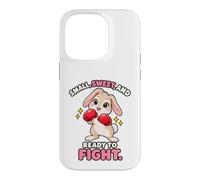 Humour de Boxe Little Sweet Ready to Fight Rabbit Coque pour iPhone 14 Pro