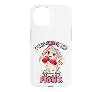 Humour de Boxe Little Sweet Ready to Fight Rabbit Coque pour iPhone 15