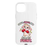 Humour de Boxe Little Sweet Ready to Fight Rabbit Coque pour iPhone 15 Plus