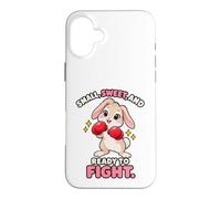 Humour de Boxe Little Sweet Ready to Fight Rabbit Coque pour iPhone 16 Plus