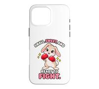 Humour de Boxe Little Sweet Ready to Fight Rabbit Coque pour iPhone 16 Pro Max