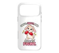 Humour de Boxe Little Sweet Ready to Fight Rabbit Coque pour iPhone 17 Pro Max