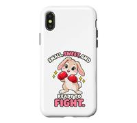 Humour de Boxe Little Sweet Ready to Fight Rabbit Coque pour iPhone X/XS