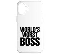Humour de Bureau Amusant du Pire Patron du Monde Coque pour iPhone 16 Plus