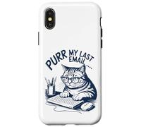 Humour de bureau Runr mon dernier e-mail drôle de pun de pun Coque pour iPhone X/XS