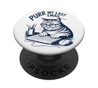 Humour de bureau Runr mon dernier e-mail drôle de pun de pun PopSockets PopGrip Adhésif