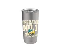 Humour de chantier d'opérateur d'équipement lourd Gobelet isotherme en acier inoxydable double paroi