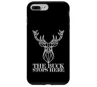 Humour de Chasse The Buck s'arrête Ici Chasseur de cerf Coque pour iPhone 7 Plus/8 Plus