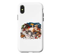 Humour de Chat Amusant Qui Sort fatigué après la fête Coque pour iPhone X/XS