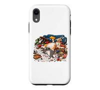 Humour de Chat Amusant Qui Sort fatigué après la fête Coque pour iPhone XR
