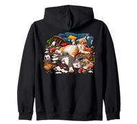 Humour de Chat Amusant Qui Sort fatigué après la fête Sweat à Capuche