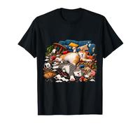 Humour de Chat Amusant Qui Sort fatigué après la fête T-Shirt