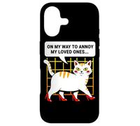 Humour de Chat on My Way to Annoy My Loved Ones Coque pour iPhone 17