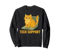 Humour de Chat Tech Support pour Les Nerds informatiques et Les Amoureux des Chats Sweatshirt
