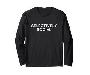 Humour de Citation introvertie sélectivement Sociale Manche Longue