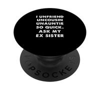Humour de Famille drôle Citation Blague sur Les réseaux Sociaux Sarcastique PopSockets PopGrip Adhésif