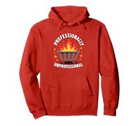 Humour de feu de Benne à ordures professionnellement Non Professionnel Sweat à Capuche, Unisexe pour Adultes, Rouge, L