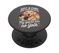 Humour de Fitness drôle pour Chien Juste Une Boucle Loin de la Mignonne PopSockets PopGrip Adhésif