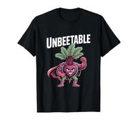 Humour de Force de Betterave imbeetable Super-héros T-Shirt Graphique avec Valeur, Homme, Noir, S