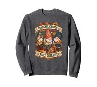 Humour de GNOME d'automne Vintage TDAH pour Une Saison Sweatshirt