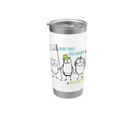 Humour de golf amusant Good times, bad swings, no regrets Gobelet isotherme en acier inoxydable double paroi