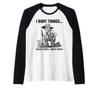 Humour de Jardinage Bury Things Old Man pour Les Amateurs de Plantation Manche Raglan