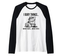 Humour de Jardinage de Grenouille Bury Things pour Les Amateurs de Plantation Manche Raglan
