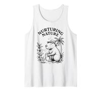 Humour de Jardinage rétro Capybara Nurturing Nature Débardeur