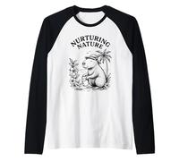 Humour de Jardinage rétro Capybara Nurturing Nature Manche Raglan