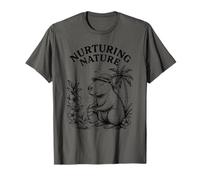 Humour de Jardinage rétro Capybara Nurturing Nature T-Shirt