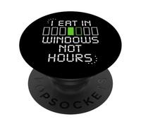 Humour de jeûne Intermittent 16 8 fenêtre 20 4 Guerrier Plus Rapide PopSockets PopGrip Adhésif