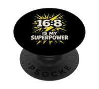 Humour de jeûne Intermittent 16 8 fenêtre 20 4 Guerrier Plus Rapide PopSockets PopGrip Adhésif