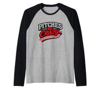 Humour de Lancement de Baseball | Pitcher Life Pitcher Dad Coach Manche Raglan
