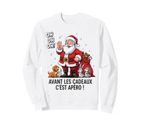 Humour De Noël - Avant Les Cadeaux C’est Apéro Père Noel Sweatshirt