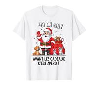 Humour De Noël - Avant Les Cadeaux C’est Apéro Père Noel T-Shirt