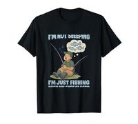 Humour de pêche ne Pas Dormir Juste pêcher avec Les Yeux fermés T-Shirt