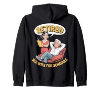 Humour de père à la Retraite : See Wife for Schedule Fun Badge Design Sweat à Capuche