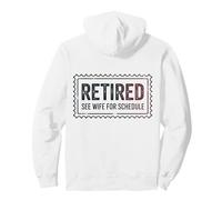 Humour de père à la Retraite : See Wife for Schedule Fun Badge Design Sweat à Capuche