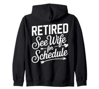 Humour de père à la Retraite : See Wife for Schedule Fun Badge Design Sweat à Capuche