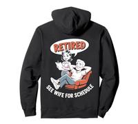 Humour de père à la Retraite : See Wife for Schedule Fun Badge Design Sweat à Capuche