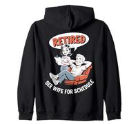 Humour de père à la Retraite : See Wife for Schedule Fun Badge Design Sweat à Capuche