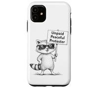Humour de Raton Laveur de manifestant Pacifique Non payé Coque pour iPhone 11