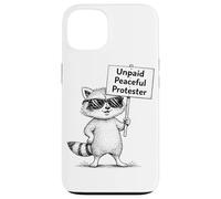 Humour de Raton Laveur de manifestant Pacifique Non payé Coque pour iPhone 13