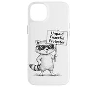 Humour de Raton Laveur de manifestant Pacifique Non payé Coque pour iPhone 14 Plus